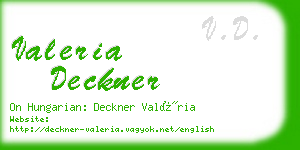 valeria deckner business card